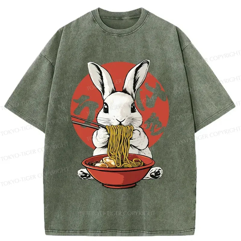 Rabbit Eating Ramen T-Shirt Gift Idea