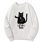 japanese baka cat sweatshirt for daily wear