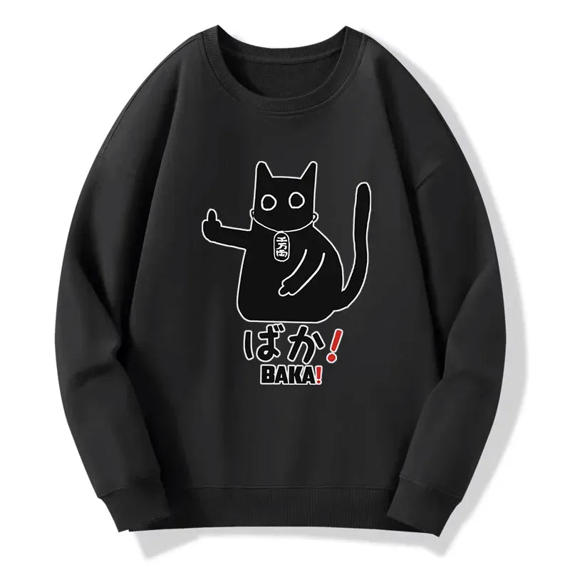 comfortable soft japanese cat sweatshirt