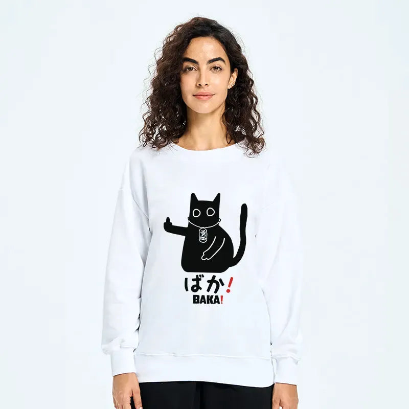Kyoto-Lion Japanese Baka Cat Sweatshirt