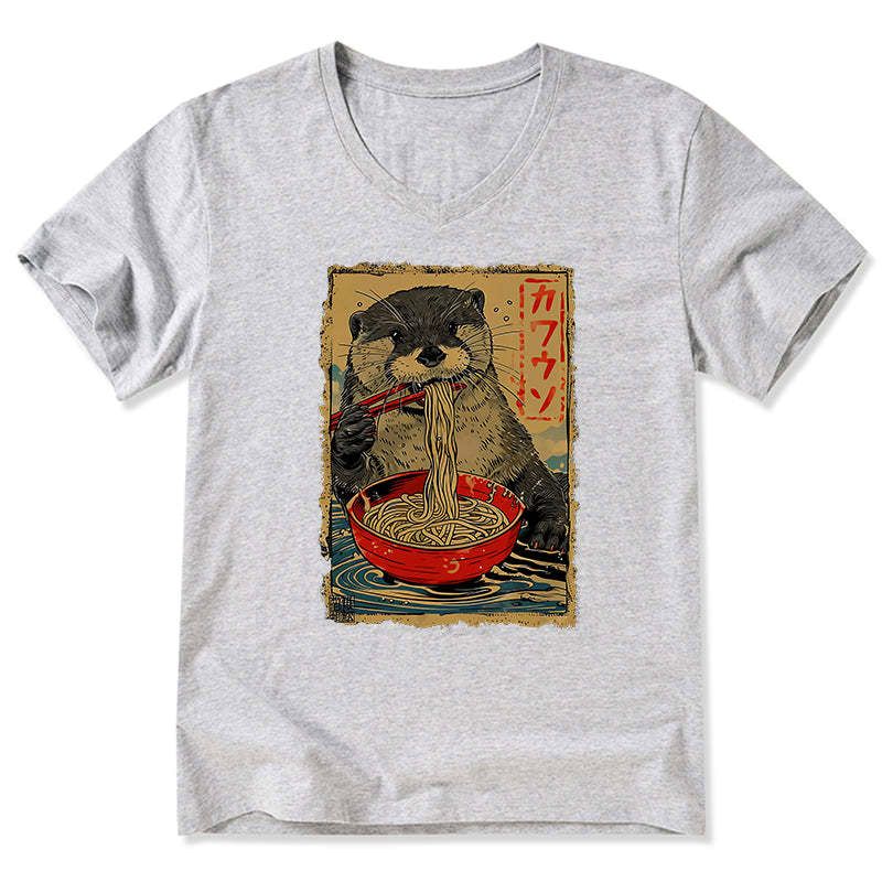 japanese otter ramen t-shirt gift idea