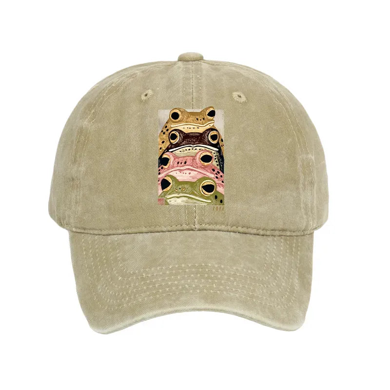 Multi Colored Frog Cap for Streetwear