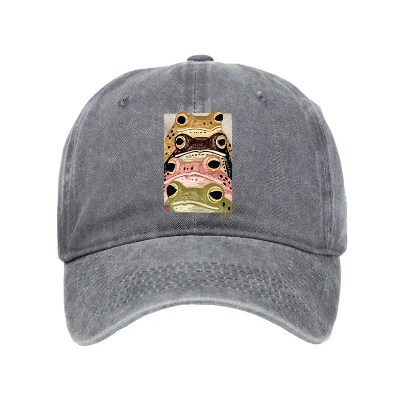 Japanese Vintage Washed Frog Cap