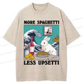 Kyoto-Lion More Spaghetti Less Upsetti Rabbit Washed T-Shirt