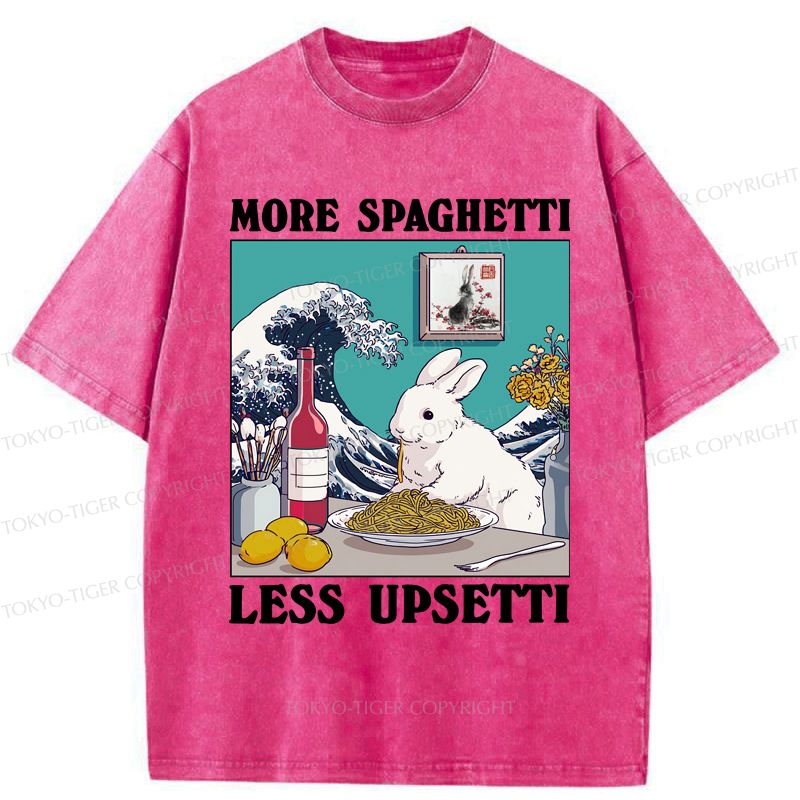 Kyoto-Lion More Spaghetti Less Upsetti Rabbit Washed T-Shirt