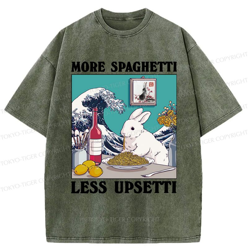 Kyoto-Lion Rabbit Washed T-Shirt for Daily Wear