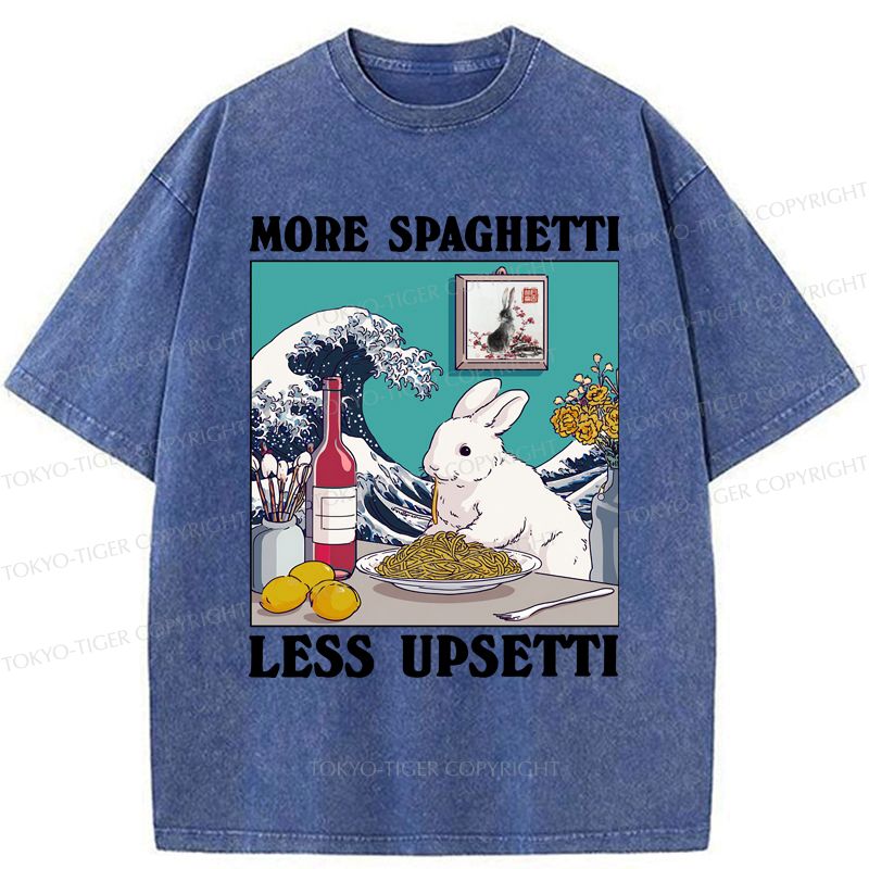 Kyoto-Lion Rabbit Washed T-Shirt for Daily Wear