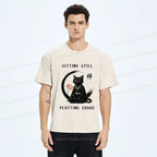Funny Zen Cat T-Shirt for Daily Wear