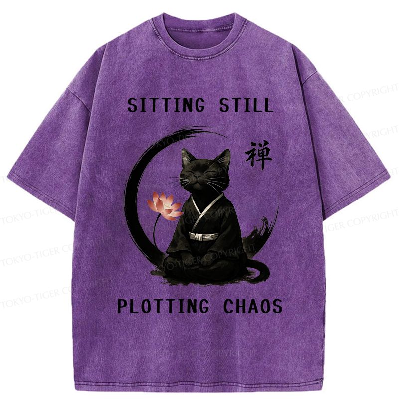 Japanese Washed Cat Tee on Sale