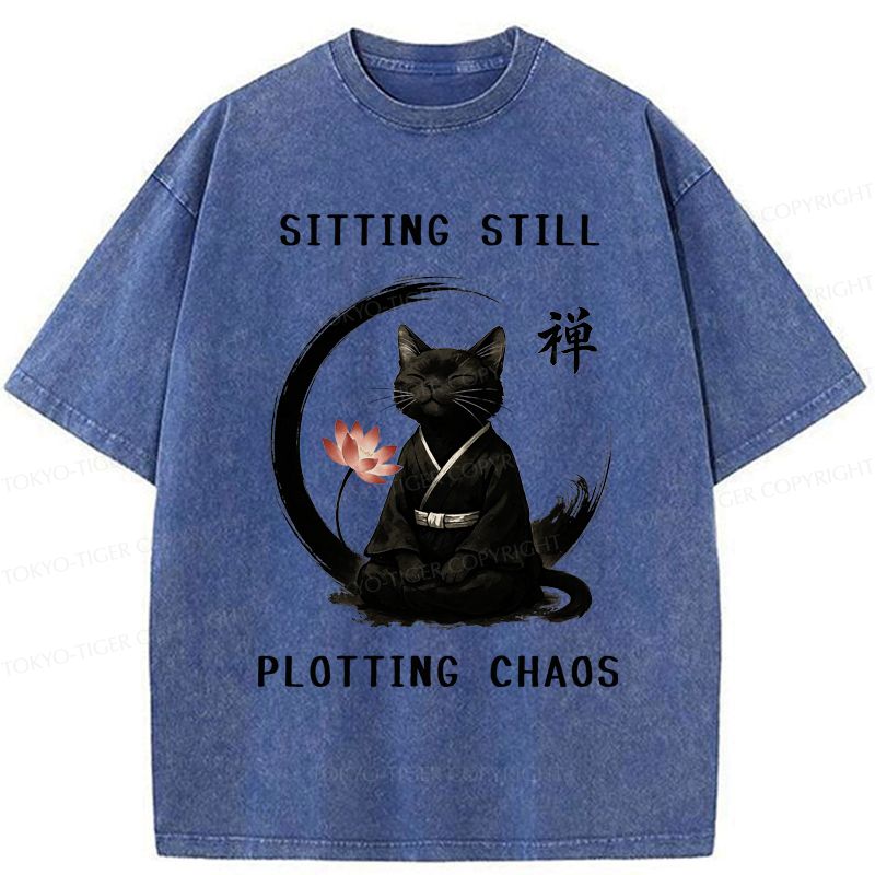 Funny Zen Cat T-Shirt for Daily Wear