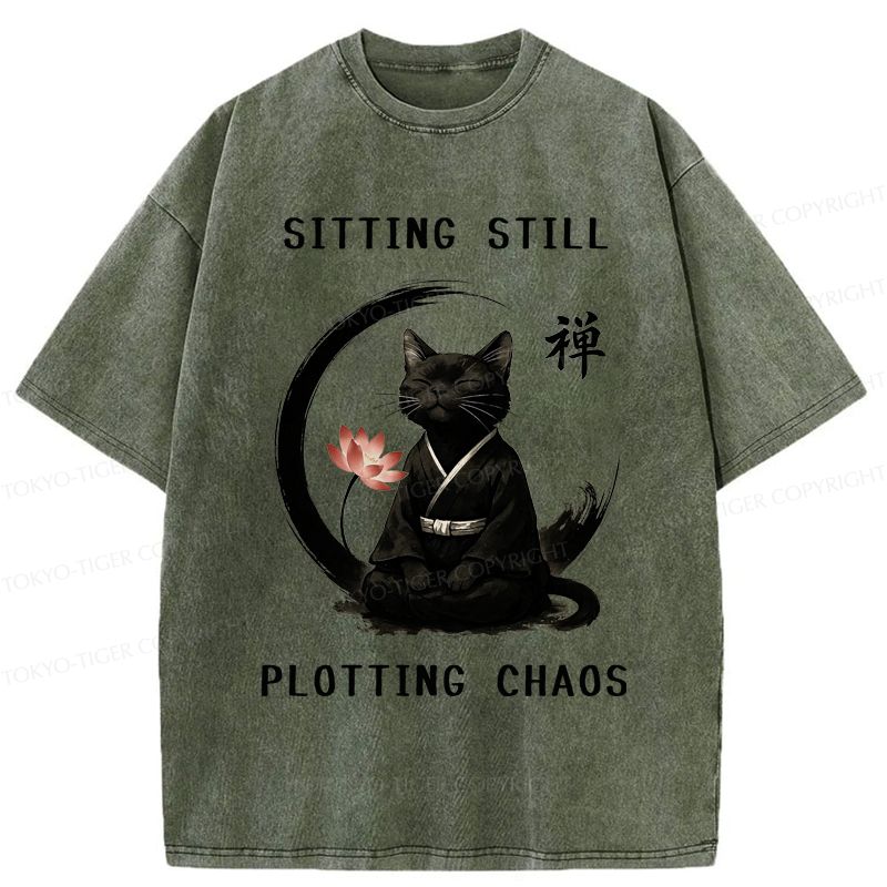 Funny Zen Cat T-Shirt for Daily Wear