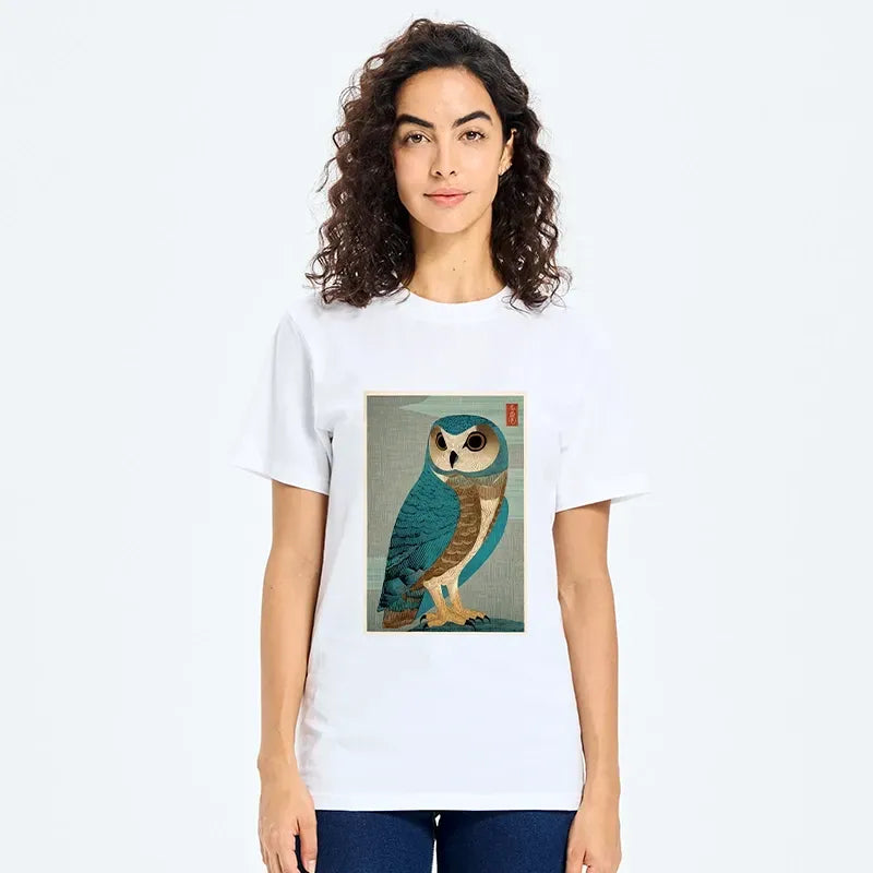 Comfortable Cotton Owl T-Shirt for Casual
