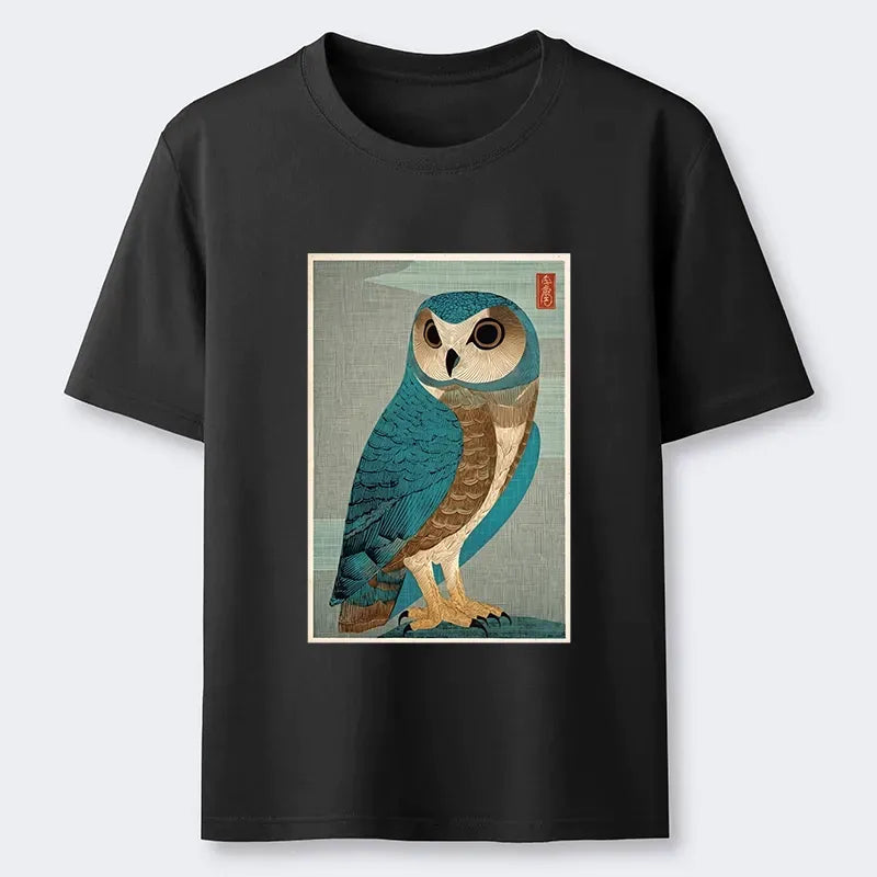 Japanese Woodblock Art Owl Classic T-Shirt