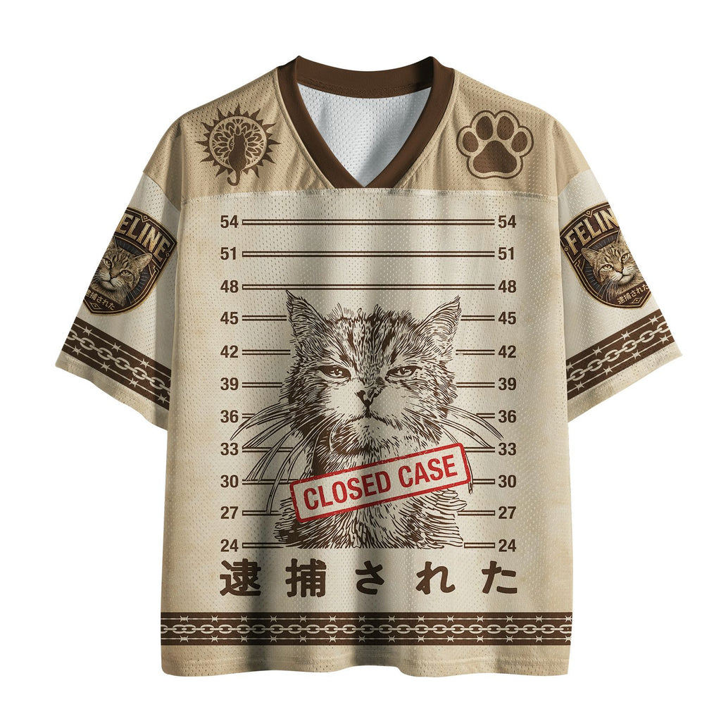 Kyoto-Lion Woodblock£ºCat That Was Arrested Mesh Jersey
