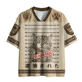 Kyoto-Lion Woodblock£ºCat That Was Arrested Mesh Jersey
