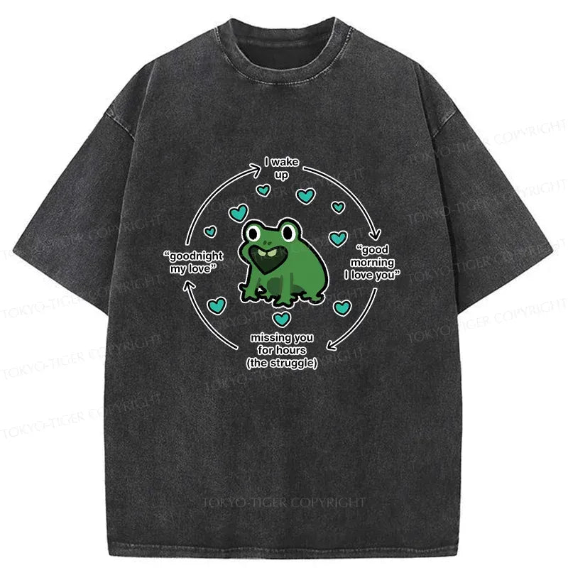 Kyoto-Lion A Frog Deeply In Love Washed T-Shirt