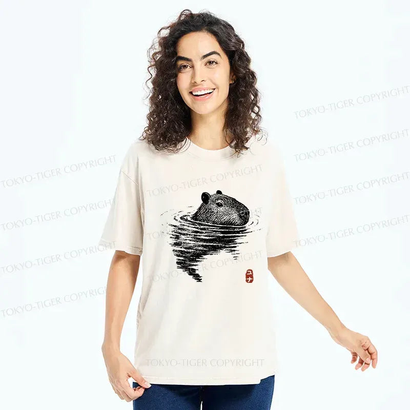 Vintage Kyoto Lion Summer T-Shirt for Women