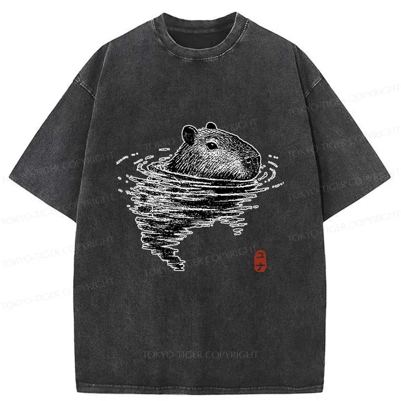 Unisex Retro Capybara Tee for Daily Wear