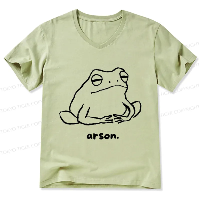 Funny Arsonist Frog Classic T-Shirt for Casual