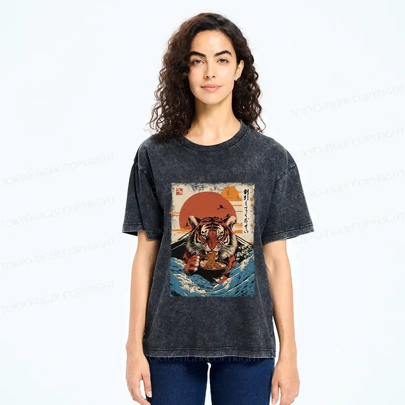 Washed Unisex T-Shirt with Tokyo Street Style