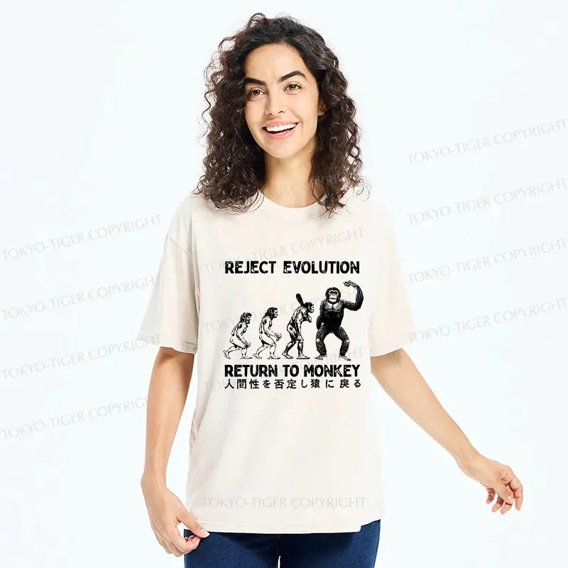 reject evolution return to monkey shirt