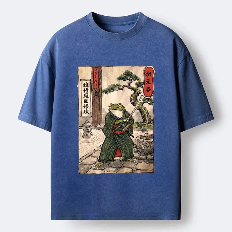 Samurai Frog Training T-Shirt for Daily Wear