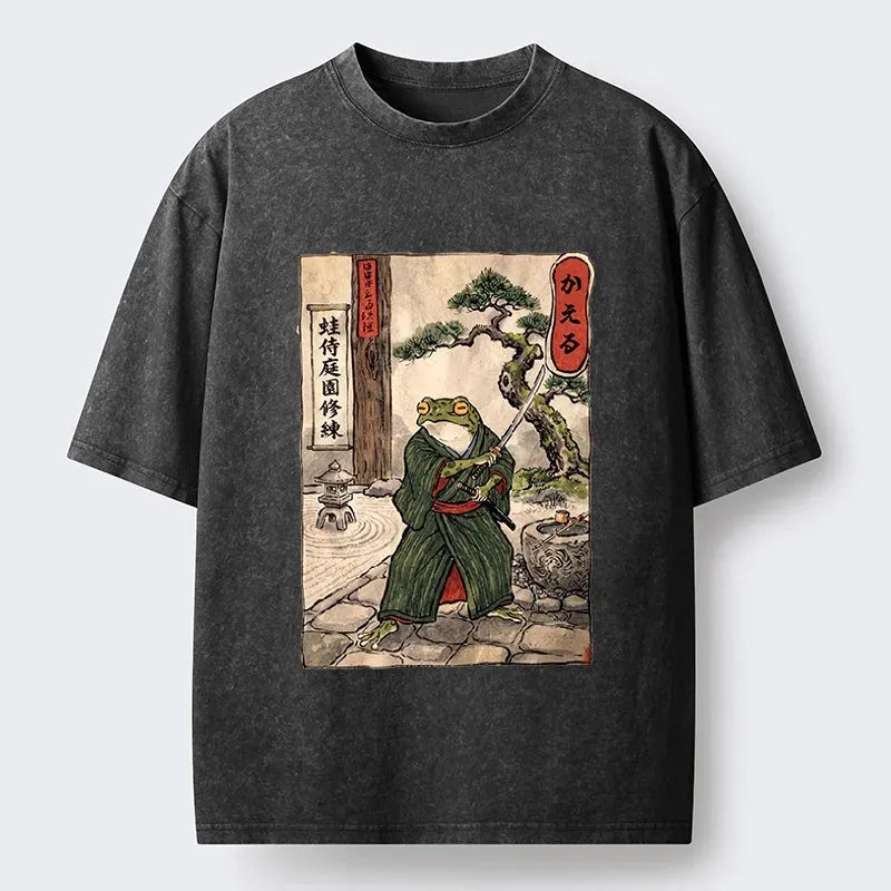 Samurai Frog Training T-Shirt for Daily Wear