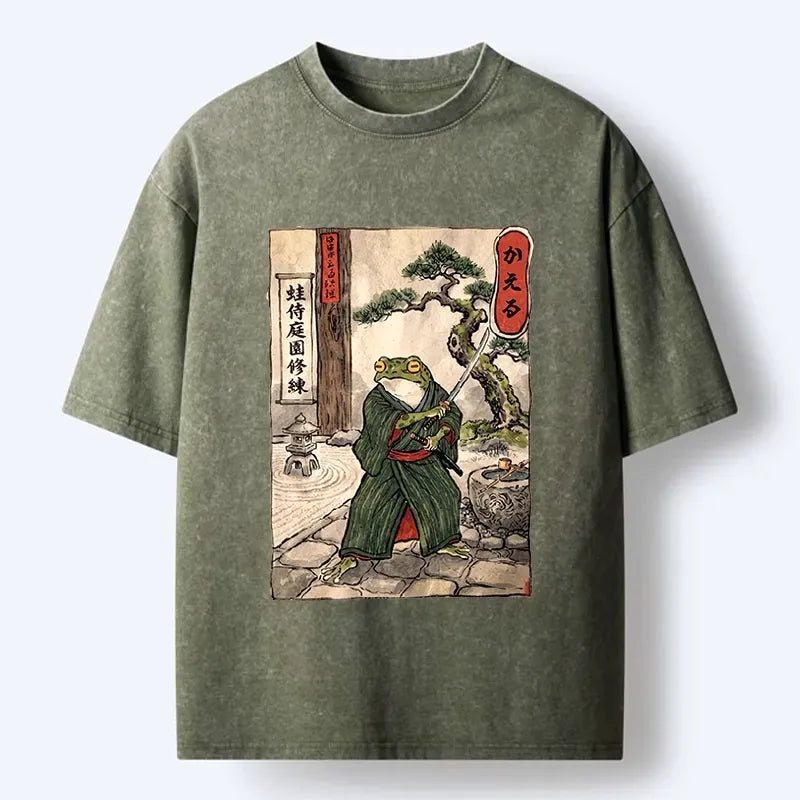 Samurai Frog Training T-Shirt for Daily Wear