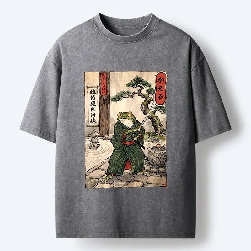 Samurai Frog Training T-Shirt for Daily Wear