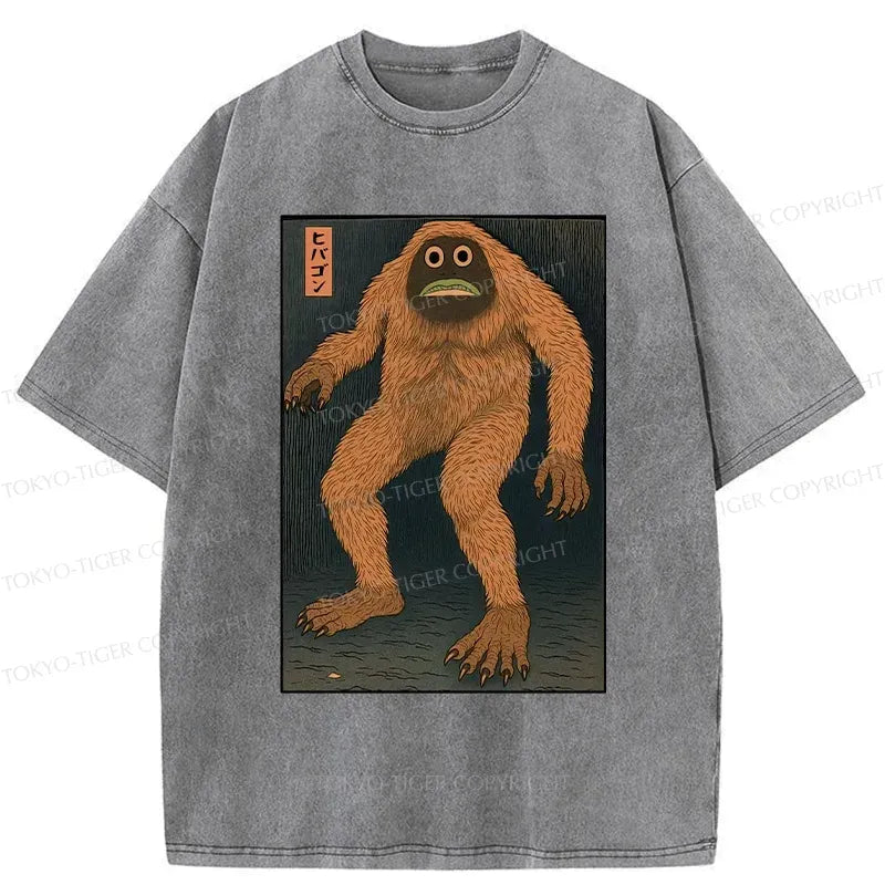 Japanese Long Hair Monster Washed T-Shirt