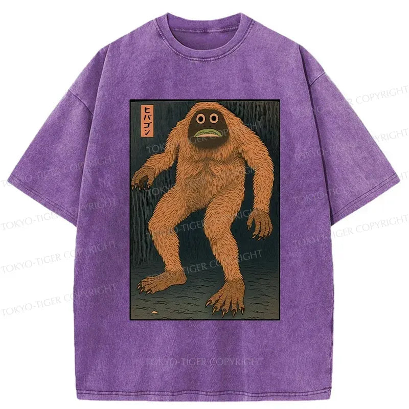 Japanese Long Hair Monster Washed T-Shirt