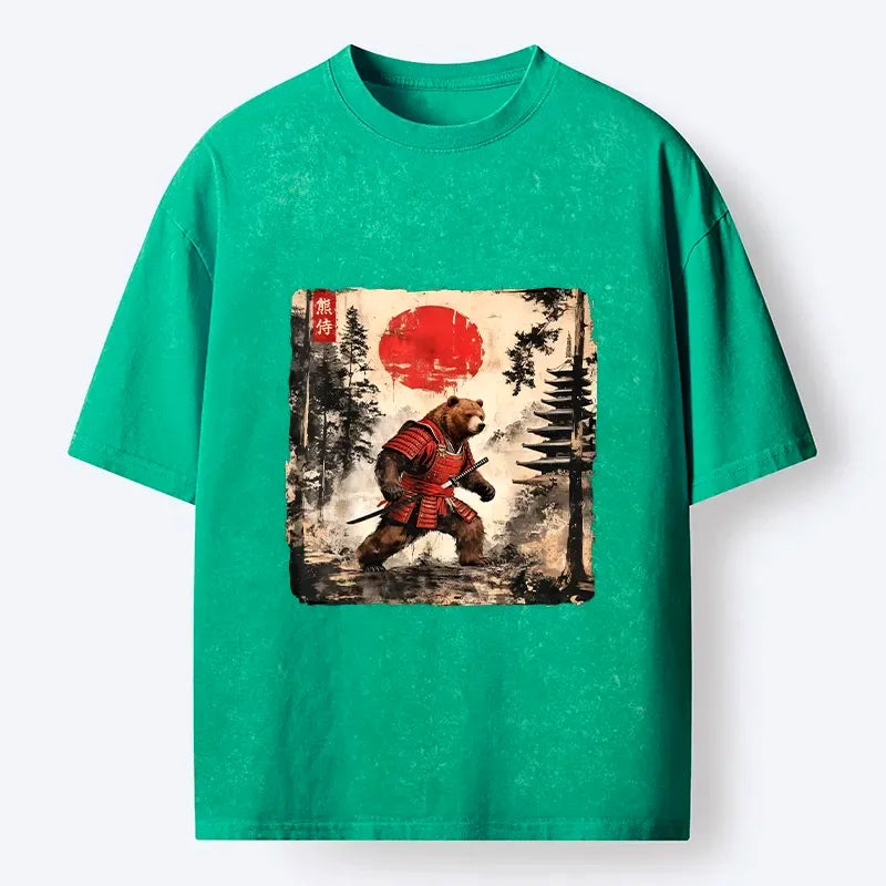Samurai Bear Katana T-Shirt for Streetwear