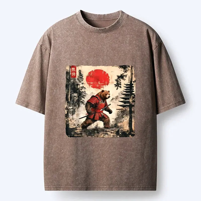 Best Seller Japanese Samurai Bear T-Shirt for Men