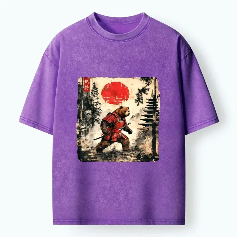 Best Seller Japanese Samurai Bear T-Shirt for Men