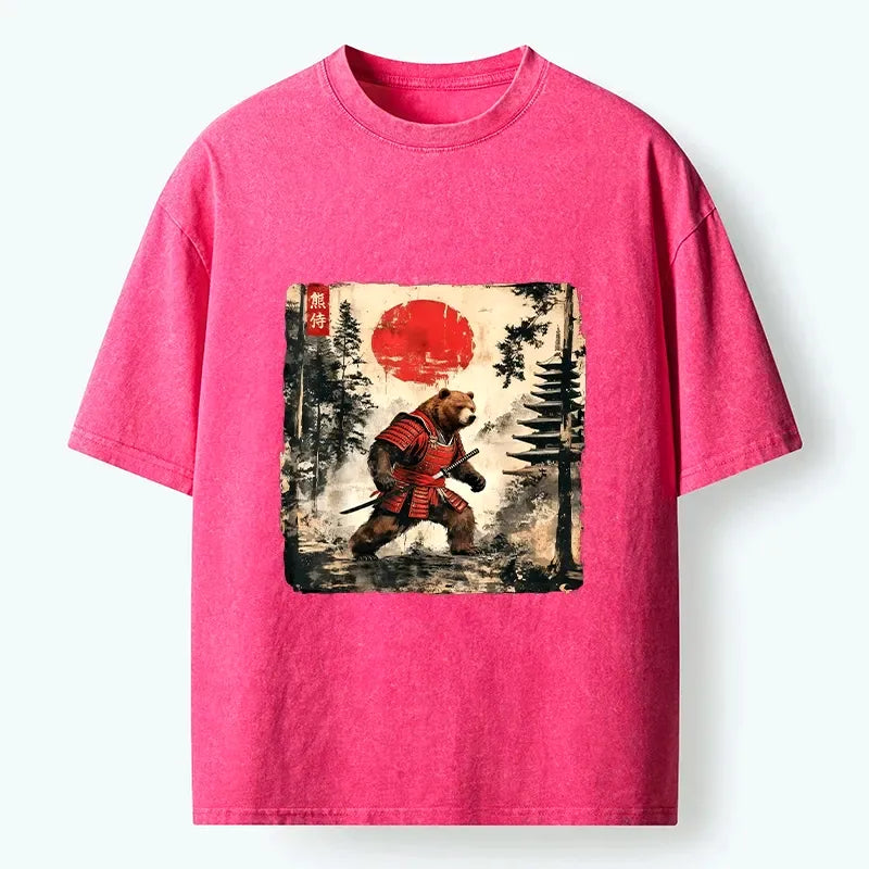 Best Seller Japanese Samurai Bear T-Shirt for Men