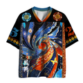 Kyoto-Lion Cosmic Swirl Phoenix Mesh Jersey