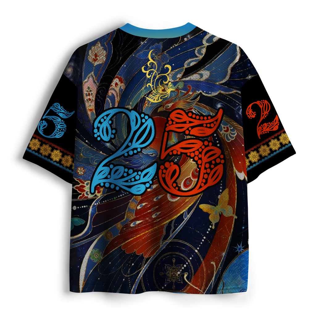 Kyoto-Lion Cosmic Swirl Phoenix Mesh Jersey
