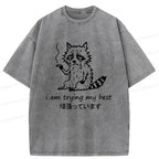 Washed unisex cotton t-shirt for summer