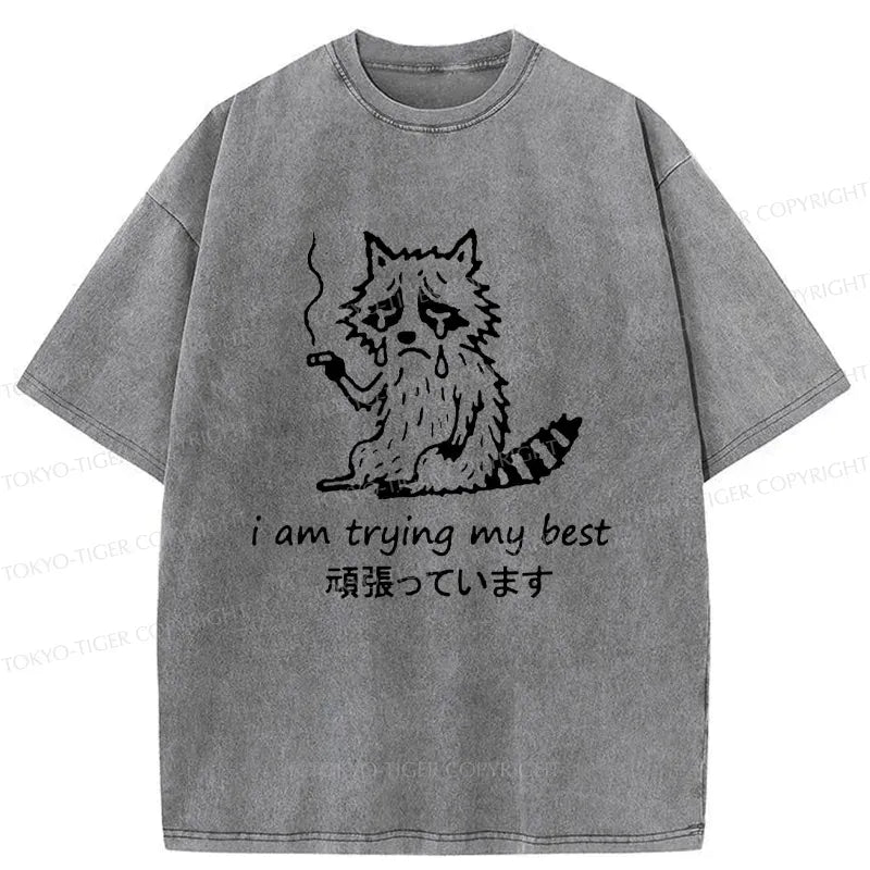 Washed unisex cotton t-shirt for summer