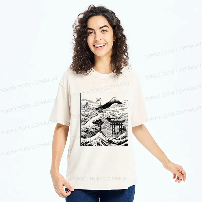 Vintage Ukiyo-e Japanese T-Shirt for Summer