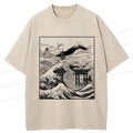 Japanese Woodblock Print Shirt for Daily Wear
