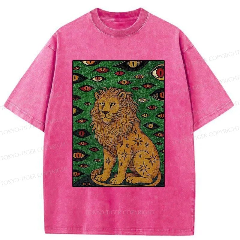 Kyoto-Lion Mysterious Lion Washed T-Shirt