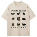 Kyoto-Lion OIIAOIIA Funny Cat Washed T-Shirt