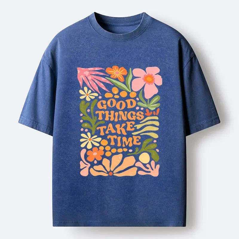 japanese washed t-shirt for daily wear
