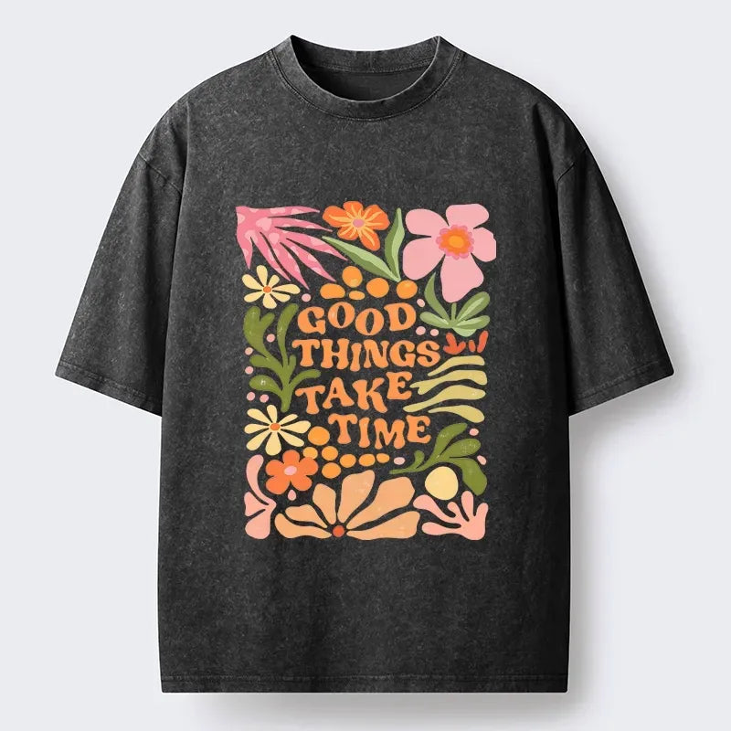 japanese washed t-shirt for daily wear