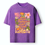 Kyoto-Lion Good Things Come To Those Wait Washed T-Shirt