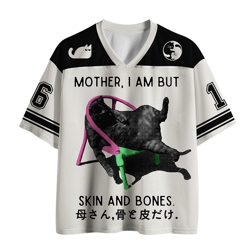 Kyoto Cat Mesh Jersey for Daily Wear