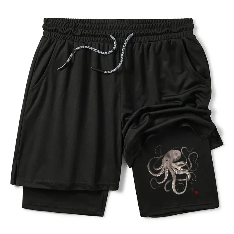 unisex octopus shorts for summer