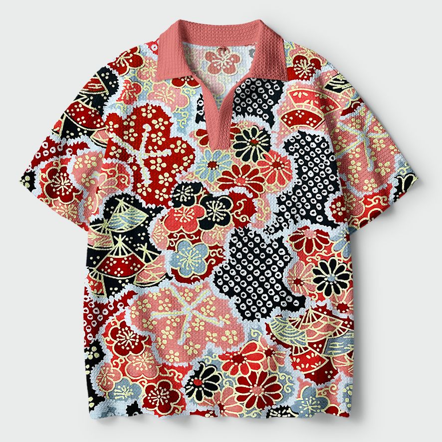 Trendy Japanese Unisex Polo Shirt for Daily Wear
