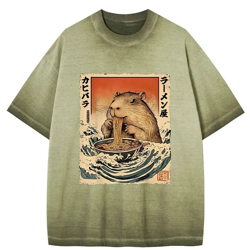 Kyoto Lion Japanese Hamster Eating Ramen Shirt